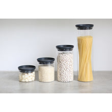 Load image into Gallery viewer, Brabantia Stackable Glass Jar - 0.3L - Dark Grey
