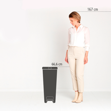 Load image into Gallery viewer, Brabantia StepUp Pedal Bin from Recycled Plastic - 40 Liters, Light Grey
