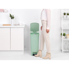 Load image into Gallery viewer, Brabantia StepUp Pedal Bin from Recycled Plastic - 40 Liters, Jade Green
