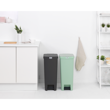 Load image into Gallery viewer, Brabantia StepUp Pedal Bin from Recycled Plastic - 40 Liters, Jade Green
