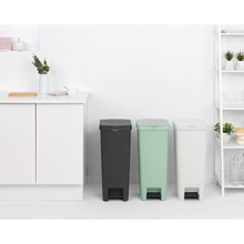 Load image into Gallery viewer, Brabantia StepUp Pedal Bin from Recycled Plastic - 40 Liters, Light Grey
