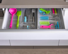 Load image into Gallery viewer, Plastic Forte Transparent Kitchen Drawer Organizer, Cutlery Tray with 2 Compartments - No. 2
