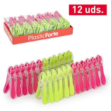 Load image into Gallery viewer, Plastic Forte Neo Clothes Pegs, Pack of 12 -  Available in different colors
