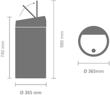 Load image into Gallery viewer, Brabantia Recycle Touch Bin  with 2 Compartments, 2 x 20 Liters – Matt Steel Fingerprint Proof
