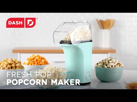 HomeDirect Hot Air Popcorn Popper Maker with Measuring Cup to Portion  Popping Corn Kernels + Melt Butter, Aqua(Black) 