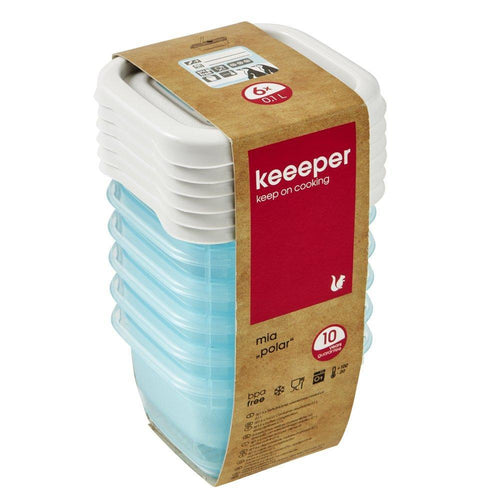 Keeeper Mia Polar 6-Piece Freezer Food Containers - 0.1L