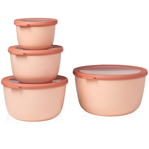 Rosti Mepal Cirqula Multi Bowls with Lids - Nordic Blush