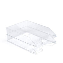 Load image into Gallery viewer, Plastic Forte Transparent Stackable Document Tray, 1 Tray
