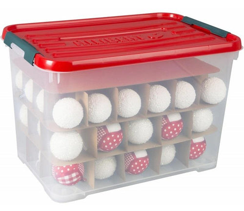 Allibert Christmas Box - 65L with Cardboard Divider, 60 x 39 x 40cm