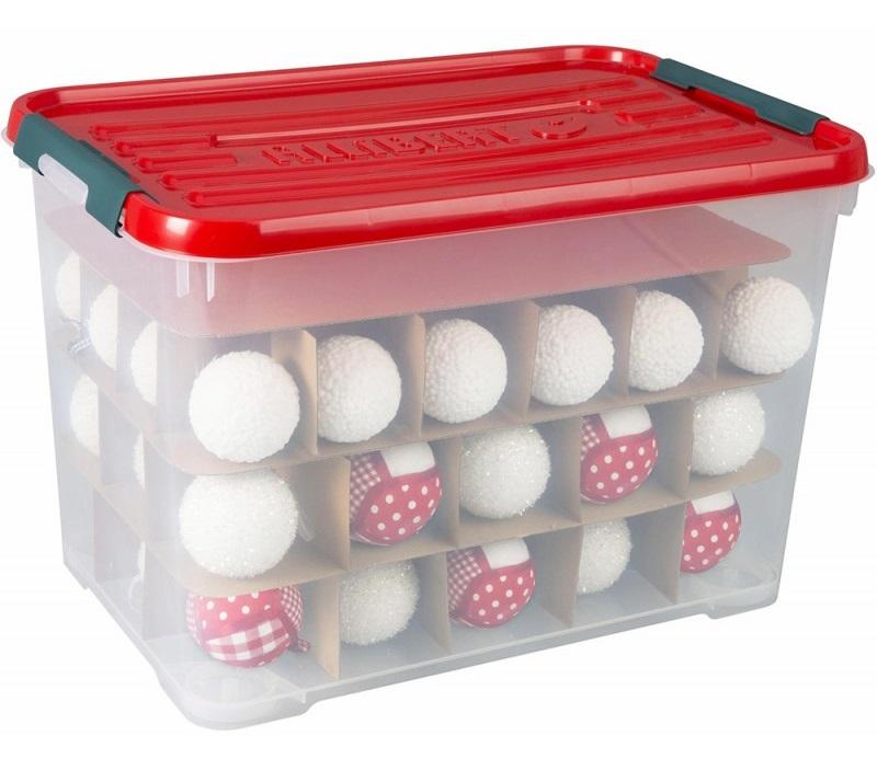 Allibert Christmas Box - 65L with Cardboard Divider, 60 x 39 x 40cm