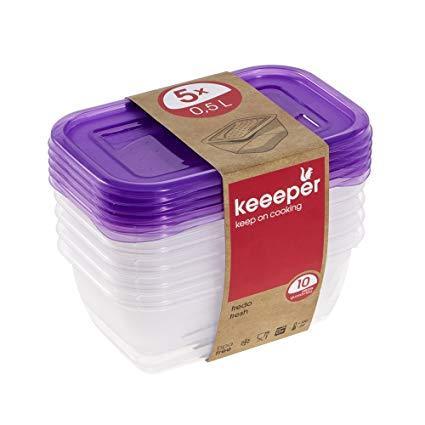 Keeeper Fredo Fresh 5-Piece Food Containers - 0.5L