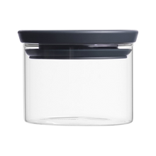 Load image into Gallery viewer, Brabantia Stackable Glass Jar - 0.3L, Dark Grey
