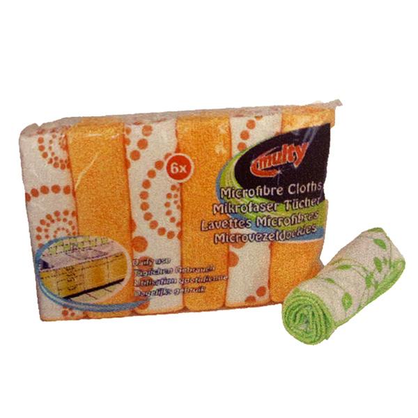 Multy Designed Microfiber Cloths - Pack of 6