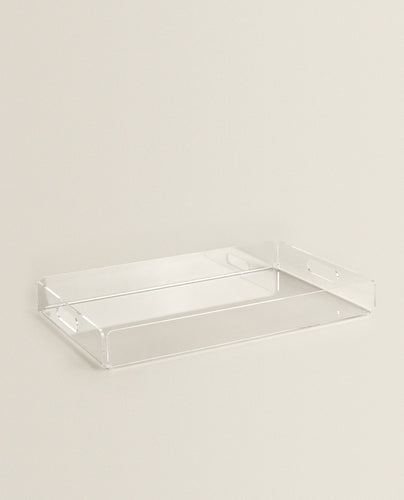 Acrylic Rectangular Tray with Handles