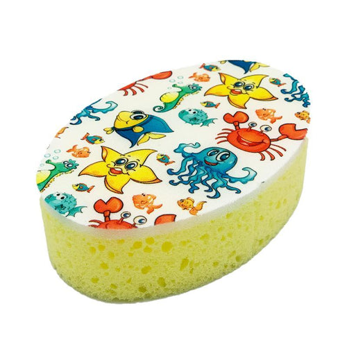 Multy Bath Sponge for Kids, with Printed Sea Animals