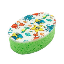 Load image into Gallery viewer, Multy Bath Sponge for Kids, with Printed Sea Animals
