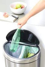 Load image into Gallery viewer, Brabantia Touch Bin Twin Recycling Bin, 10 Liters &amp; 23 Liters - Matt Steel Fingerprint Proof
