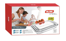 Load image into Gallery viewer, Ibili Kristall Set of 3 Glass Oven Baking Dishes
