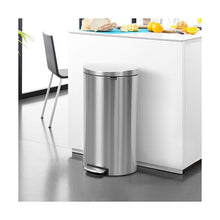 Load image into Gallery viewer, Brabantia Pedal Bin FlatBack+, 30 Liters - Matt Steel Fingerprint Proof
