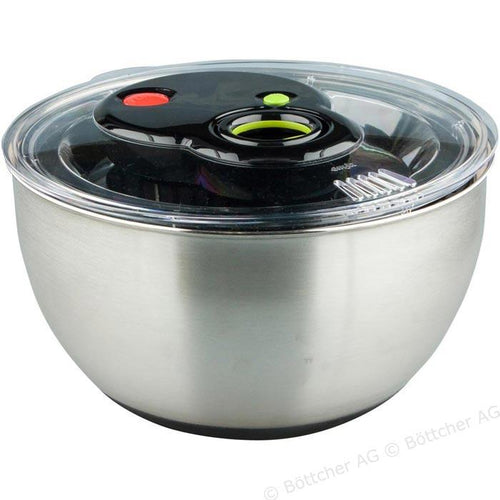 Emsa Turboline Stainless Steel Salad Spinner, 28 x 15cm - 4.5L, Chrome