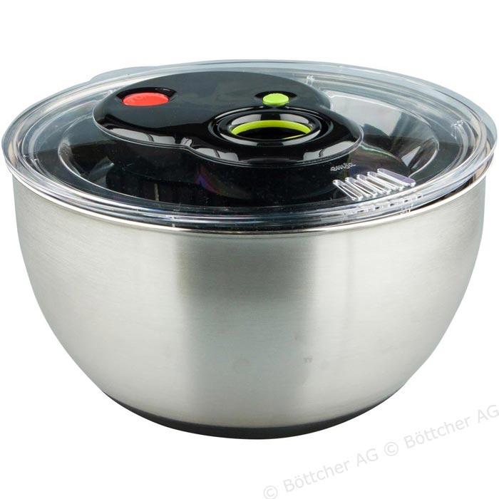 Emsa Turboline Stainless Steel Salad Spinner, 28 x 15cm - 4.5L, Chrome