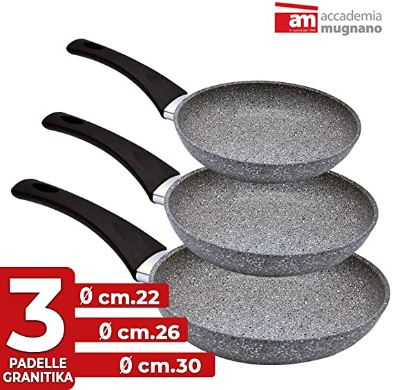 Accademia Mugnano Granitika Non-Stick Fry Pans - Available in several sizes