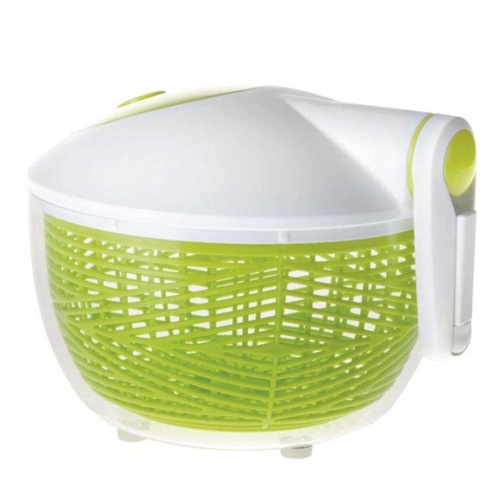 Ibili Essential Salad Dryer / Spinner 20 x 14cm - Transparent, Lime Green