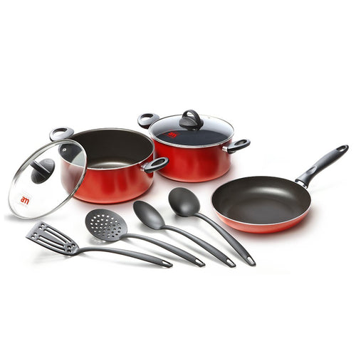 Accademia Mugnano Rubino Cookware Set - 9 Pieces