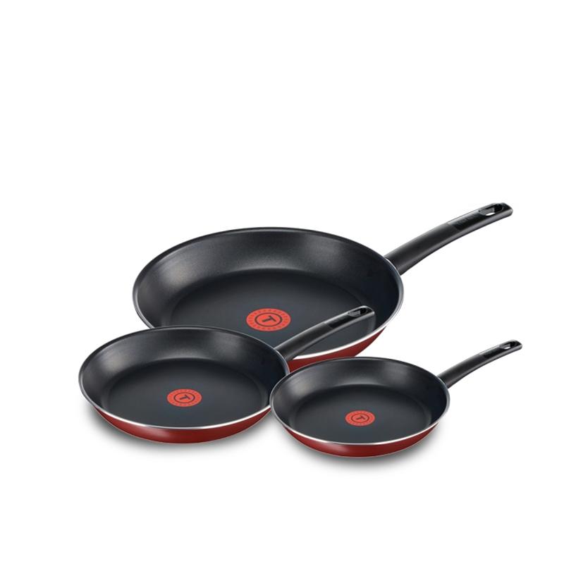 Tefal Simplicity Frying Pans, Set of 3 Pans: 20cm, 24cm & 28cm