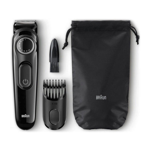 Braun Beard 3-in1 Trimmer & 5 Comb Attachments for Men