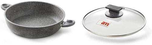 Accademia Mugnano Granite Rotisserie with Glass Lid - 28cm