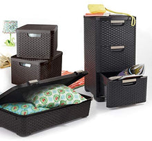 Load image into Gallery viewer, Curver Rattan Storage Box with Lid - Medium
