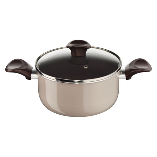 Tefal Ceramic Control Casserole with Glass Cover - 20 cm