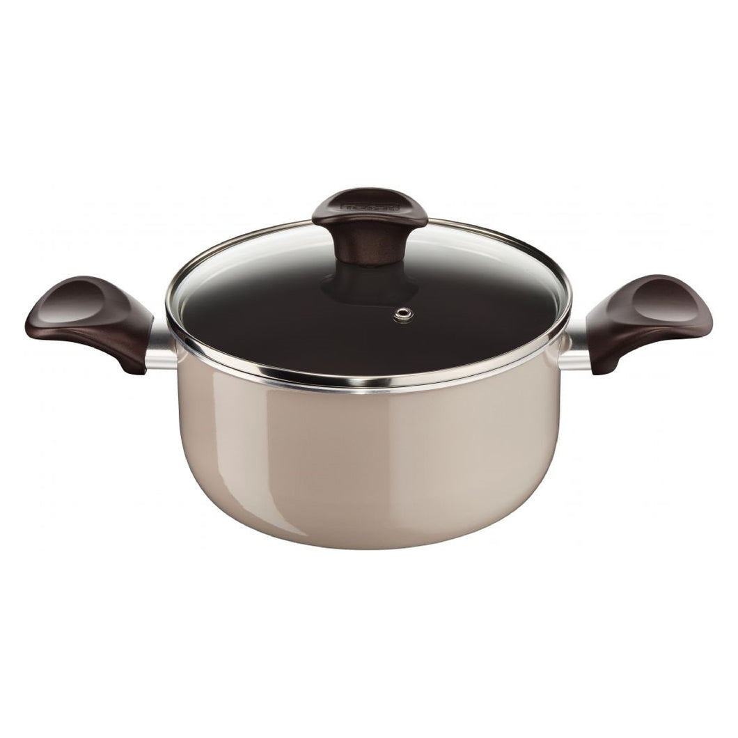 Tefal Ceramic Control Casserole with Glass Cover - 20 cm