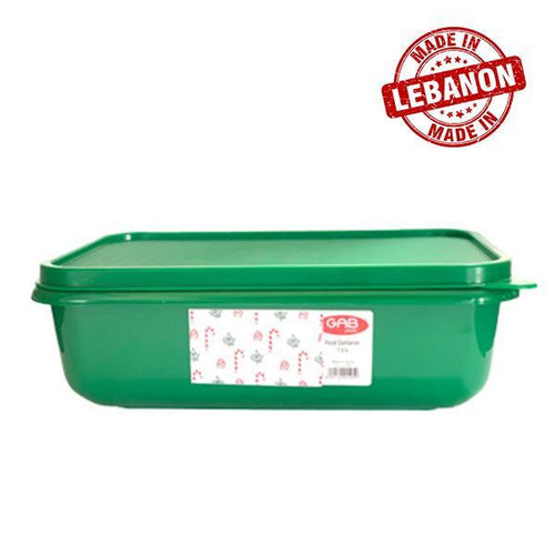 Gab Plastic Christmas Food Container - 1.5L