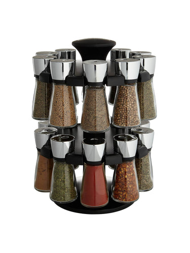 Cole & Mason Hudson Herb & Spice Rack 20 Jar Filled Carousel