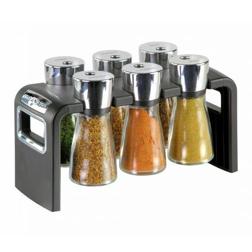 Cole & Mason Shaw Filled Herb & Spice Rack - 6 Jars