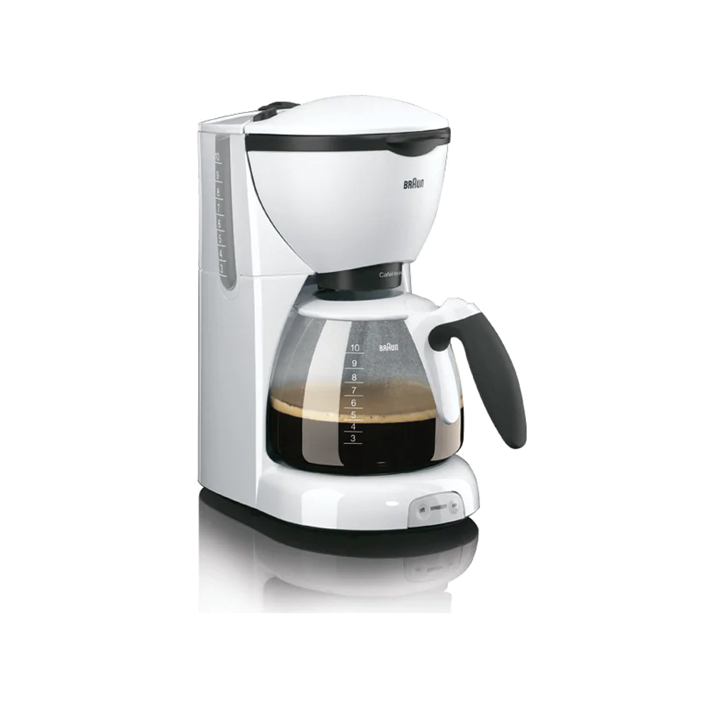 Braun Cafe House Pure Aroma 10-Cup Drip Coffee Maker - 1000W, White