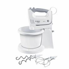 Load image into Gallery viewer, Bosch 5-Speed + Turbo Hand Mixer with Stand &amp; Bowl - 450W, White
