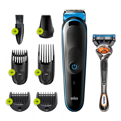 Braun All-in-One Trimmer, 7-in-1 Trimmer, 5 Attachments and Gillette Fusion5 ProGlide Razor