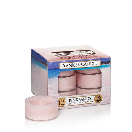 Yankee Candle Tea Light Scented Candles - Pack of 12 - Pink Sands