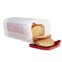 Load image into Gallery viewer, Rubbermaid Specialty Bread Keeper Food Storage Container - Transparent &amp; Red
