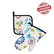 Load image into Gallery viewer, Gab Home Set of Pot Holder and Oven Mitt with Design - 2 Pieces
