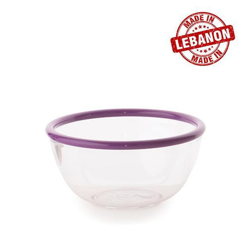 Gab Plastic Serving Bowl with Rim - 24cm