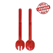 Load image into Gallery viewer, Gab Plastic Set of Salad Spoon and Fork
