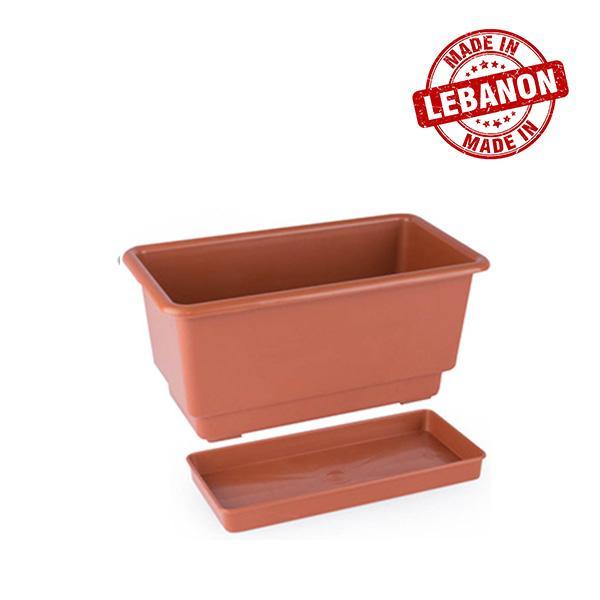 Gab Plastic Rectangular Flower Planters - 30cm