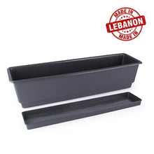 Load image into Gallery viewer, Gab Plastic Rectangular Flower Planters with Tray - 60cm
