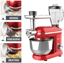Load image into Gallery viewer, Sonifer 3-in-1 Stand Mixer with 5.5L Mixing bowl - Cake &amp; Bread Mixer, Meat Grinder &amp; Blender/Juicer  800W-1050W
