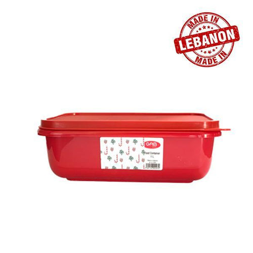 Gab Plastic Christmas Food Container - 1L