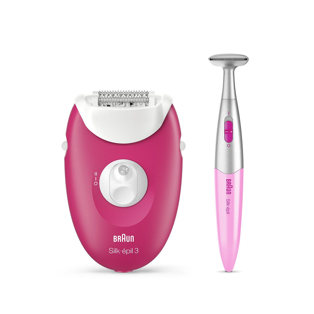 Braun Silk-√âpil 3 Epilator with 2 Extras Including Silk-√âpil Bikini Trimmer & Massage Rollers